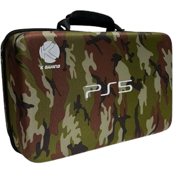 K Gaming PS5 Hard Case Green Camo