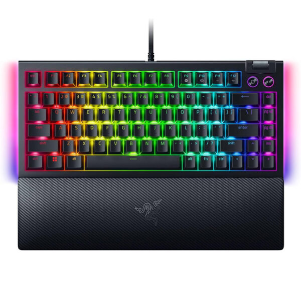 کیبورد گیمینگ  Razer Blackwidow V4 75% black سوییچ مکانیکال نارنجی